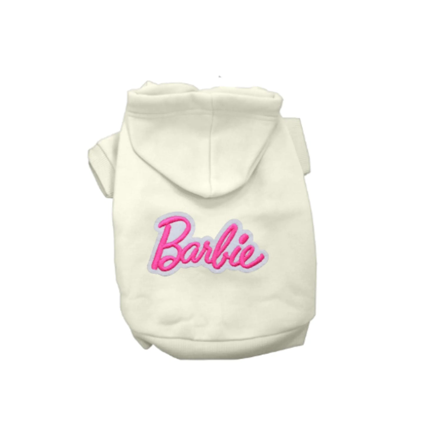 SUDADERA CON CAPUCHA BARBIE ROSA, FUSIA, CREMA O NEGRA