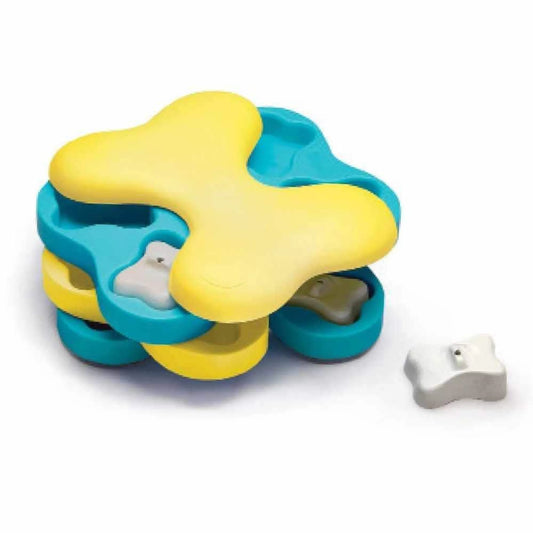 Nina Ottosson Dog Tornado Interactive Treat Dog Puzzle Toy Blue/Yellow Level 2