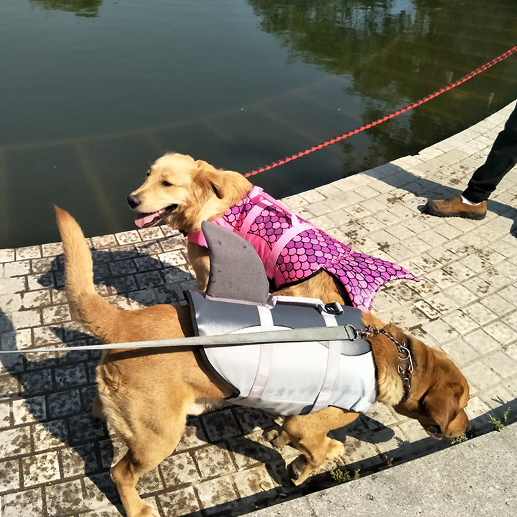 Chaleco salvavidas para mascotas Tiburón -  Traje de baño para perros - Traje de seguridad para perros