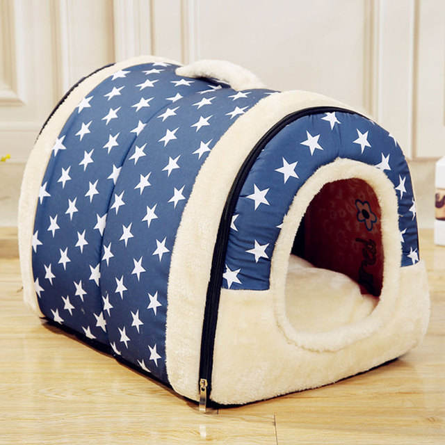 Cama desmontable para mascotas - Casita móvil acochada Otoño e invierno