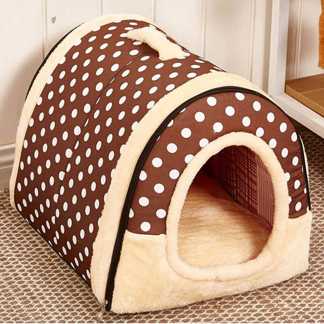 Cama desmontable para mascotas - Casita móvil acochada Otoño e invierno