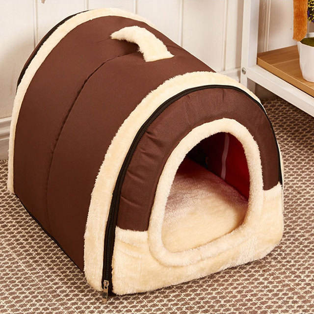 Cama desmontable para mascotas - Casita móvil acochada Otoño e invierno