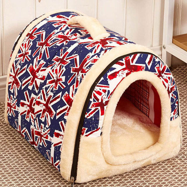 Cama desmontable para mascotas - Casita móvil acochada Otoño e invierno