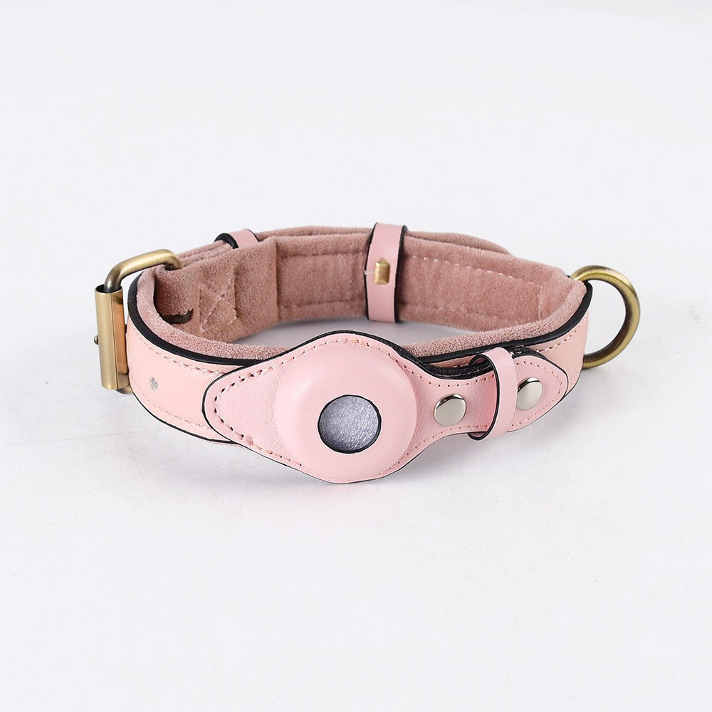 Support bracelet et collier en cuir pour "Apple Airtag" couleurs assorties